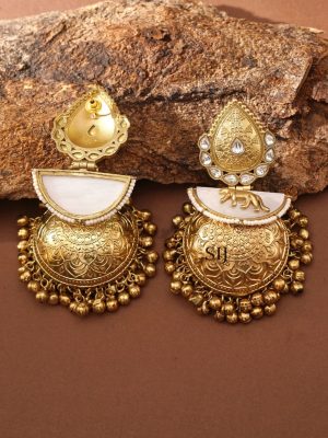 Kundan Antique Jhumkas ABDIE02024