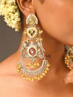 Dual Tone Designer Earrings ABDIE02029