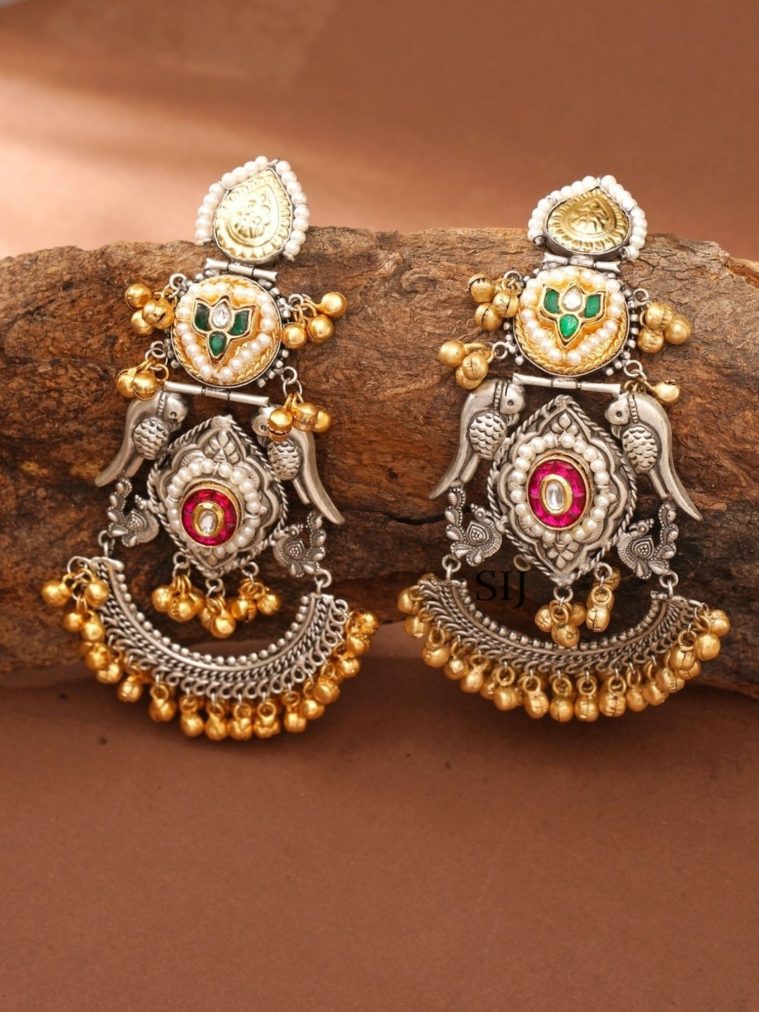 Dual Tone Designer Earrings ABDIE02029