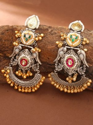 Dual Tone Designer Earrings ABDIE02029