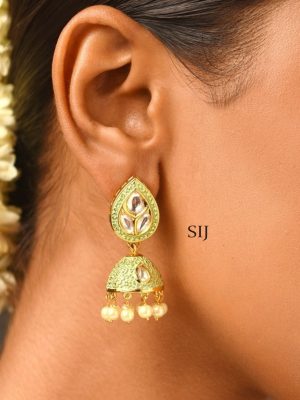 Kundan Pearl Jhumkas ABDIE02033