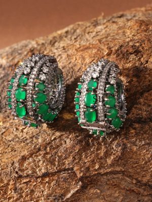 Silver Finish Victorian Earrings ABDIE02043