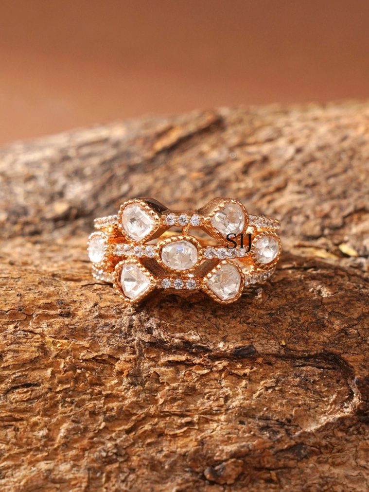 Polki Finger Ring ABDIF02049