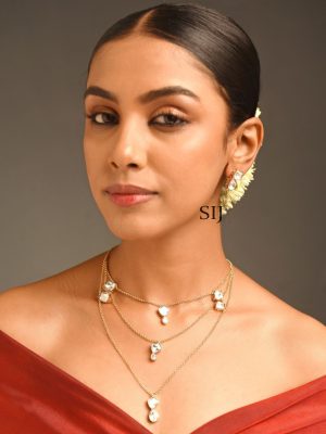 Multi Layer Polki Chain and Pendant ABDIPC02055