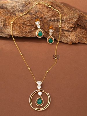 Polki Chain and Pendant ABDIPC02056