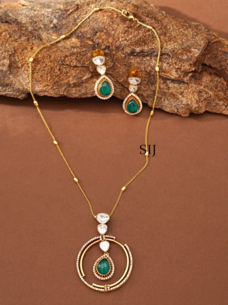 Polki Chain and Pendant ABDIPC02056