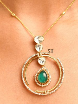 Polki Chain and Pendant ABDIPC02056