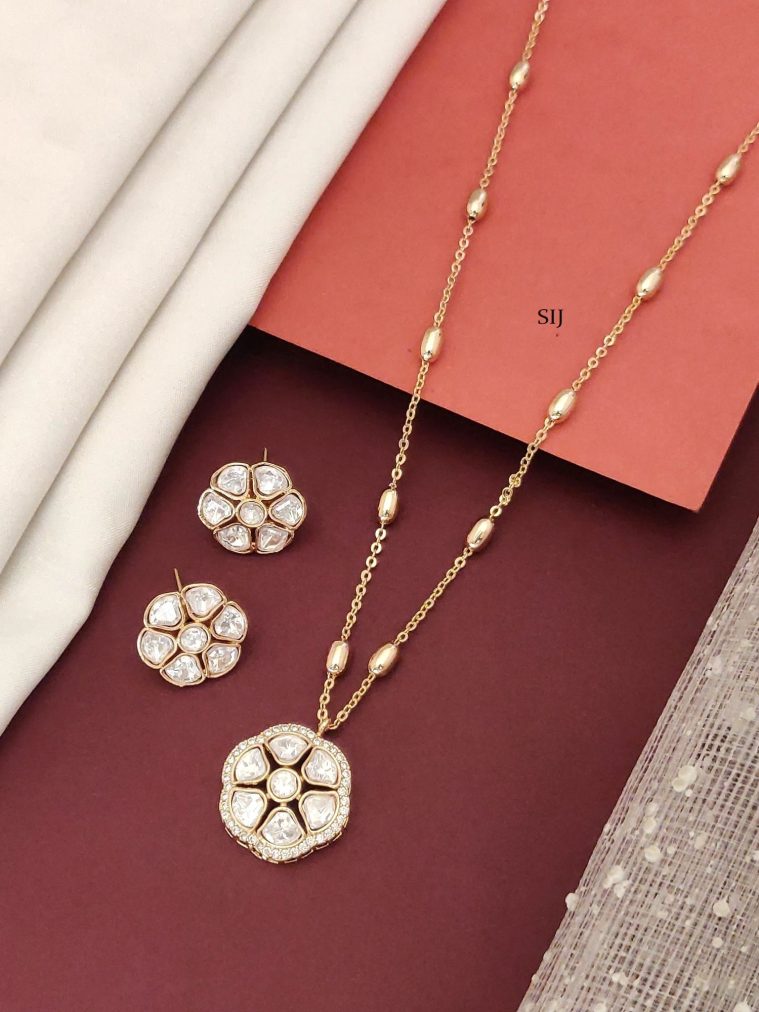 Polki Pendant Chain ABDIPC02058