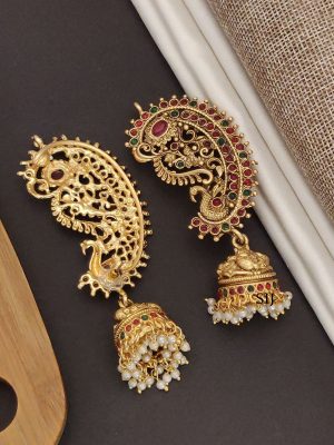 Ruby Earcuff Jhumkas ABDIE02081