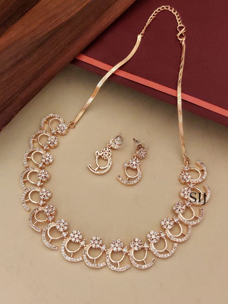Rose Gold Finish Necklace ABDIN02108