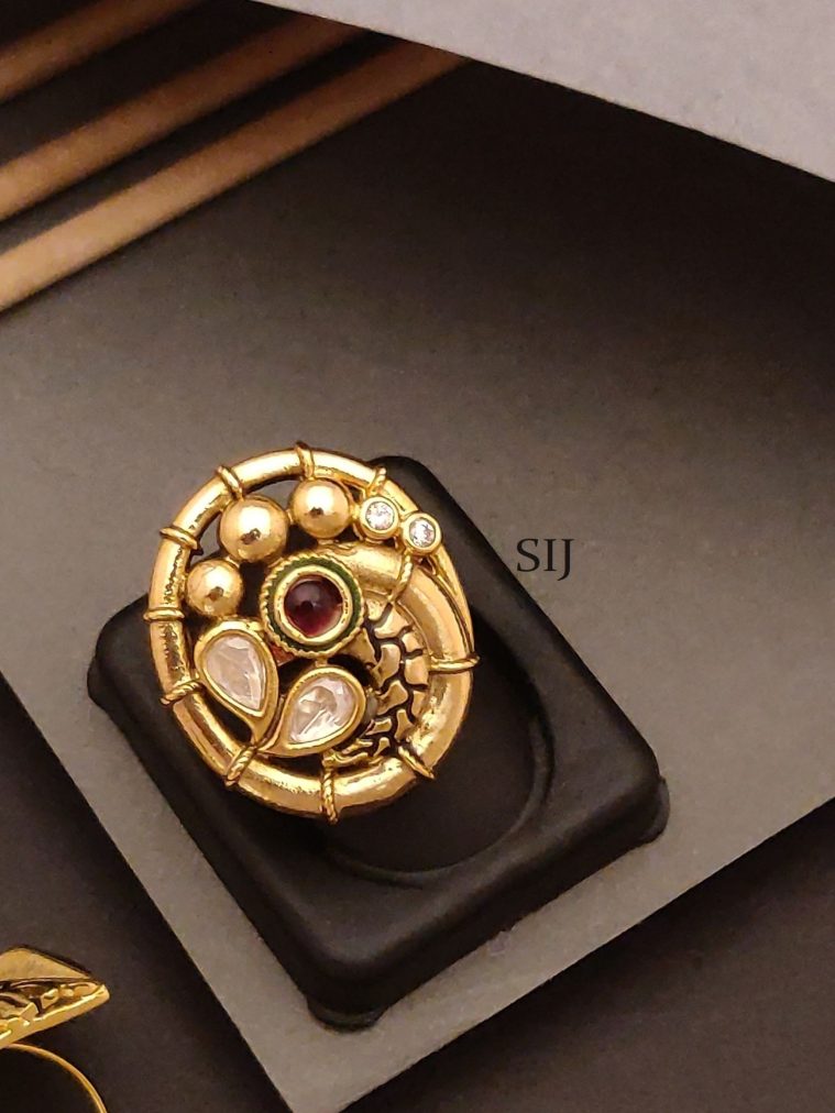 Polki Antique Finger Ring ABDIF02117