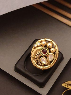 Polki Antique Finger Ring ABDIF02117