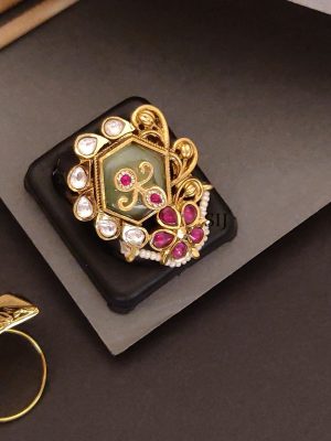 Polki Antique Finger Ring ABDIF02118