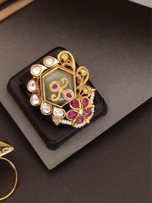 Polki Antique Finger Ring ABDIF02118