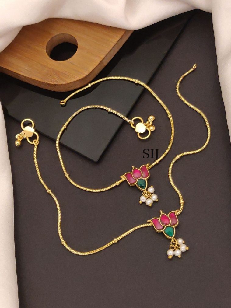 Pachi Kundan Anklets ABDIAN02127