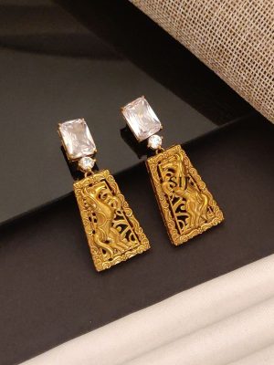 White Stone Designer Earrings ABDIE02129