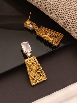 White Stone Designer Earrings ABDIE02129