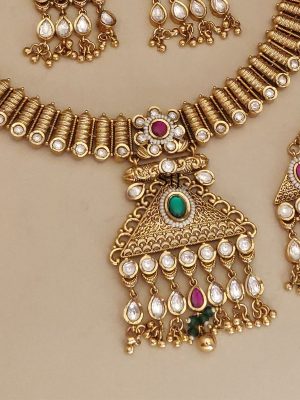 Stone Necklace With Tikka ABDIN02137