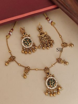 Emerald Lakshmi Necklace ABDIN02142