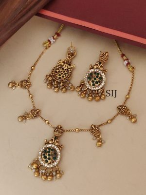 Emerald Lakshmi Necklace ABDIN02142