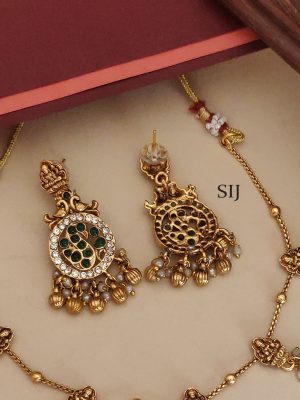 Emerald Lakshmi Necklace ABDIN02142