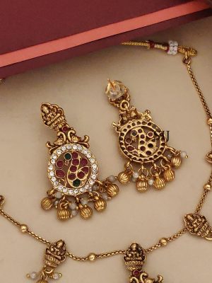 Multi Stone Lakshmi Necklace ABDIN02144