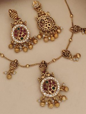 Multi Stone Lakshmi Necklace ABDIN02144