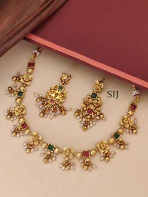 Ruby Emerald Antique Necklace ABDIN02145