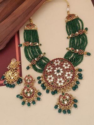 Kemp Green Beaded Necklace ABDIN02147