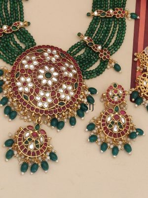 Kemp Green Beaded Necklace ABDIN02147