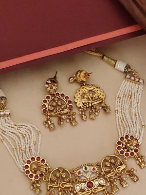 Stone Beaded Necklace ABDIN02150