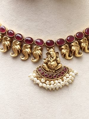 Vinayaka Antique Necklace ACCIN02293
