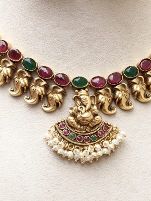 Vinayaka Antique Necklace ACCIN02293