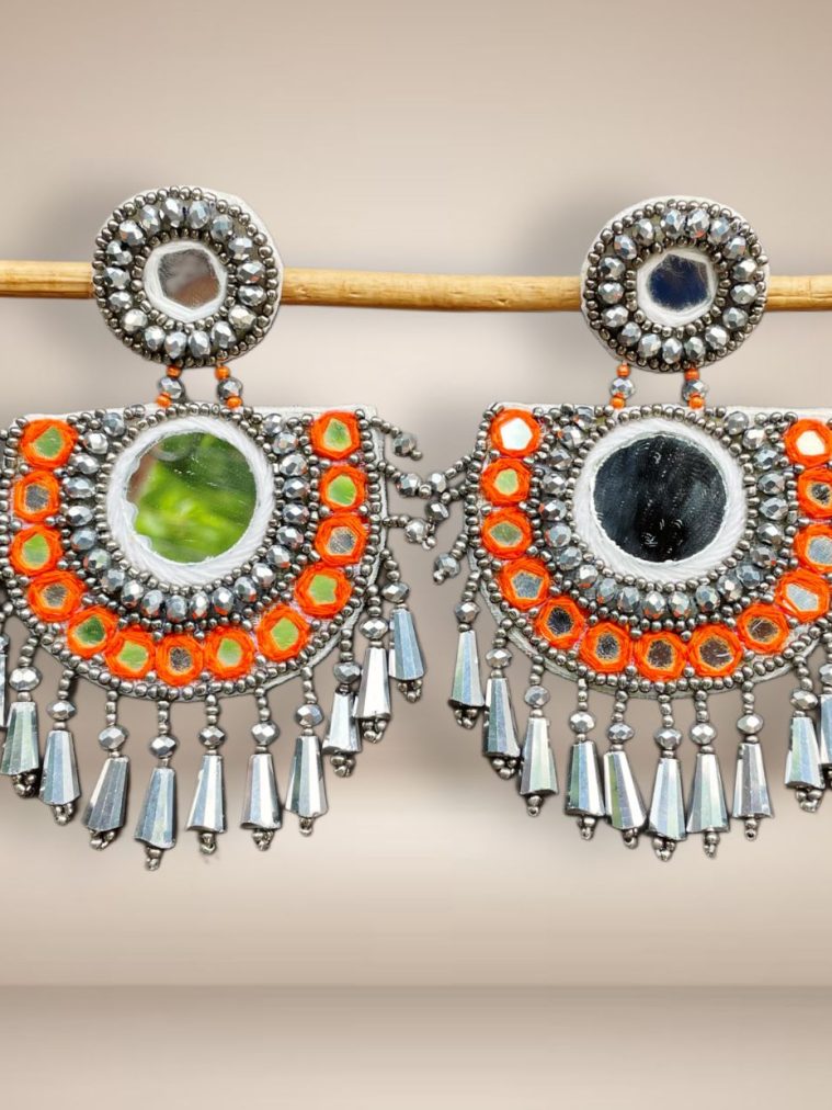 Mirror Handcrafted Earrings UNFIE00242
