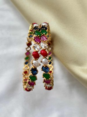 Navratna Stone Bangles SPAIB02420