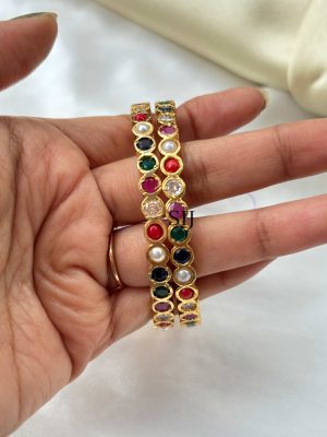 Navratna Stone Bangles SPAIB02422