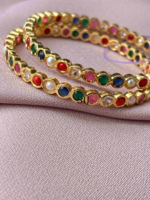 Navratna Stone Bangles SPAIB02422