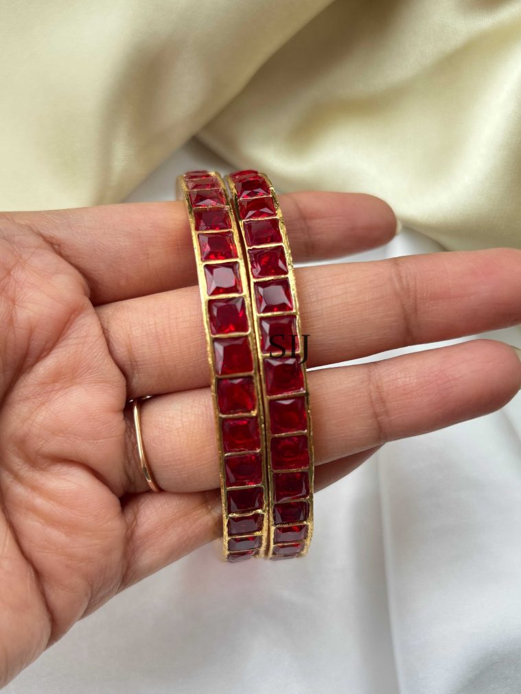 Ruby Stone Bangles SPAIB02423