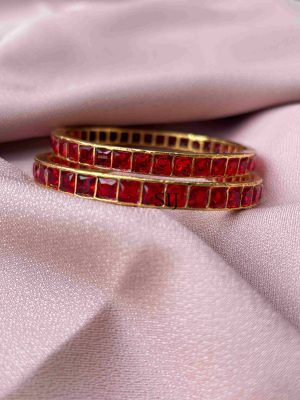 Ruby Stone Bangles SPAIB02423