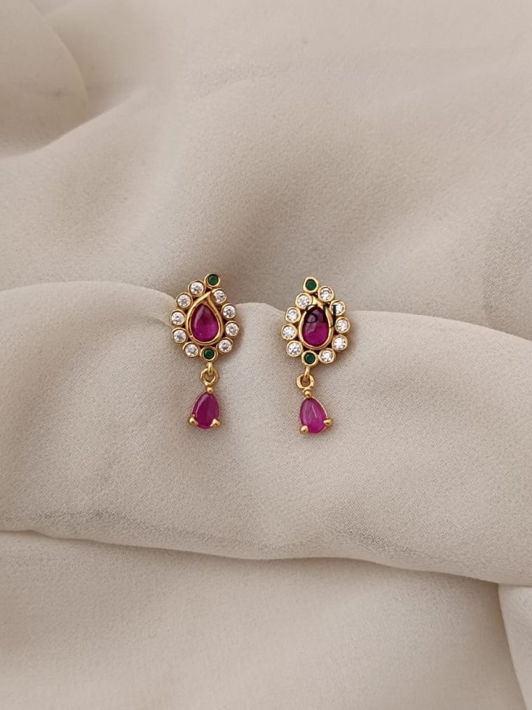 Ruby Stone Earrings ARJIE02480
