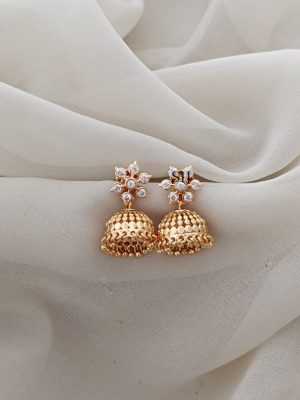 White Stone Jhumkas ARJIE02481
