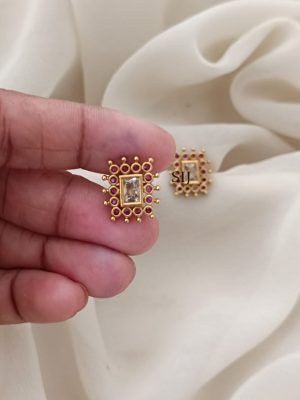 Ruby Stone Stud Earrings ARJIE02483