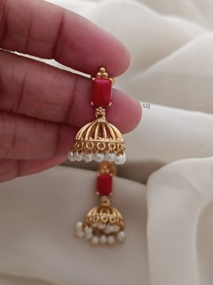 Coral Jhumkas ARJIE02490