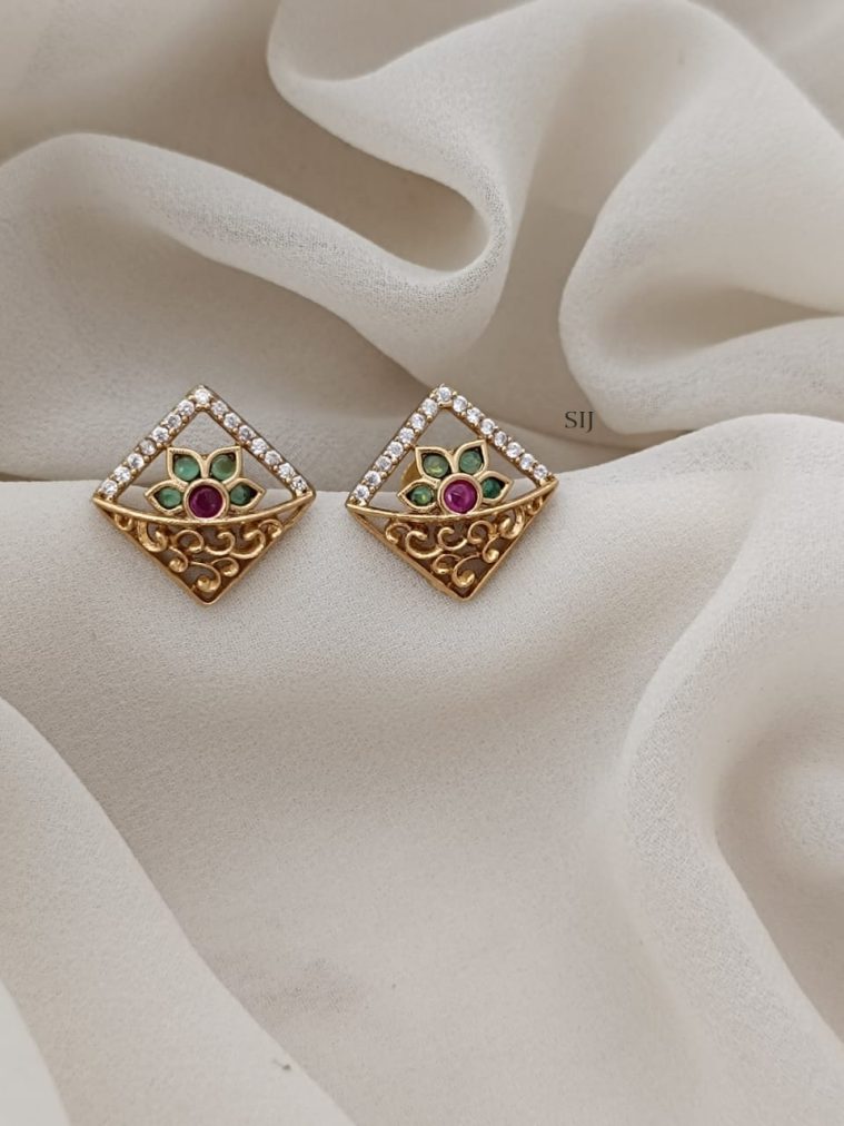 Emerald Stud Earrings ARJIE02492