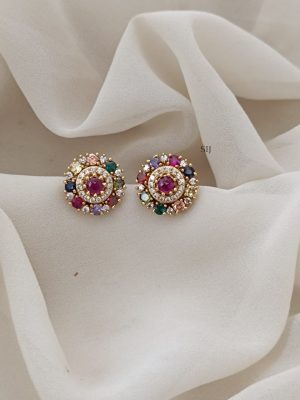 Navaratna Stud Earrings ARJIE02493