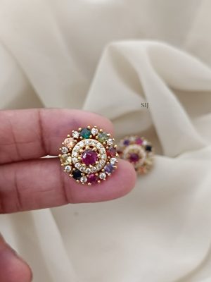 Navaratna Stud Earrings ARJIE02493