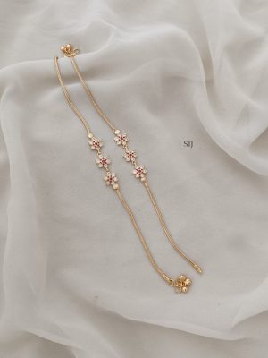 Ruby and White Stone Anklets ARJIAN02537