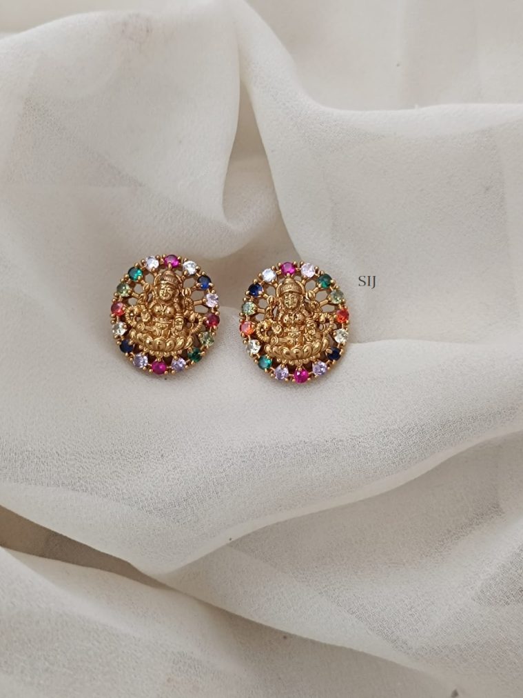 Lakshmi Navaratna Stud Earrings ARJIE02539