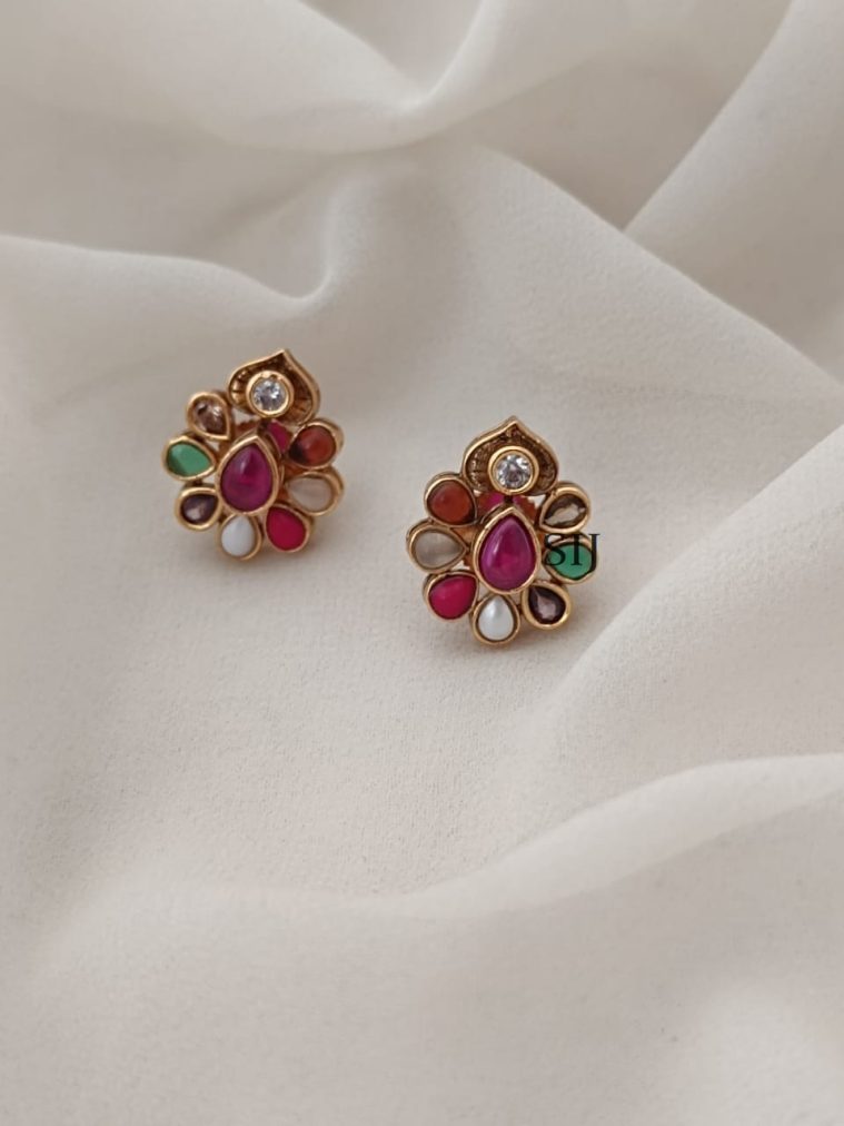 Navaratna Stud Earrings ARJIE02542