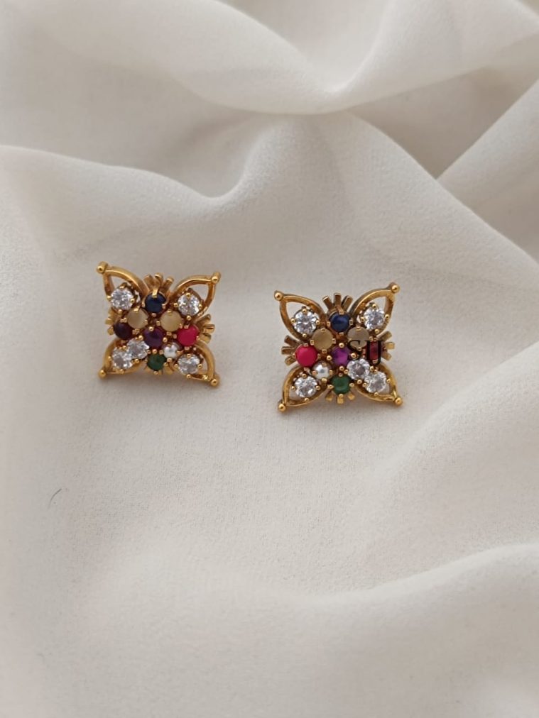 Navaratna Stud Earrings ARJIE02543